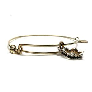 Alex and Ani Crown Charm Bracelet - Gold Finish Expands 2"- 3.5"